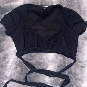 Black fashion nova crop top